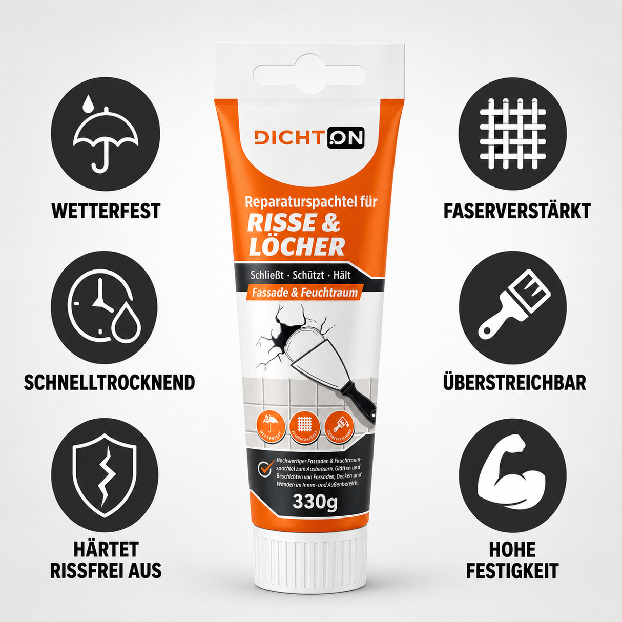 D.68W Fassaden- und Feuchtraumspachtel faserverstärkt