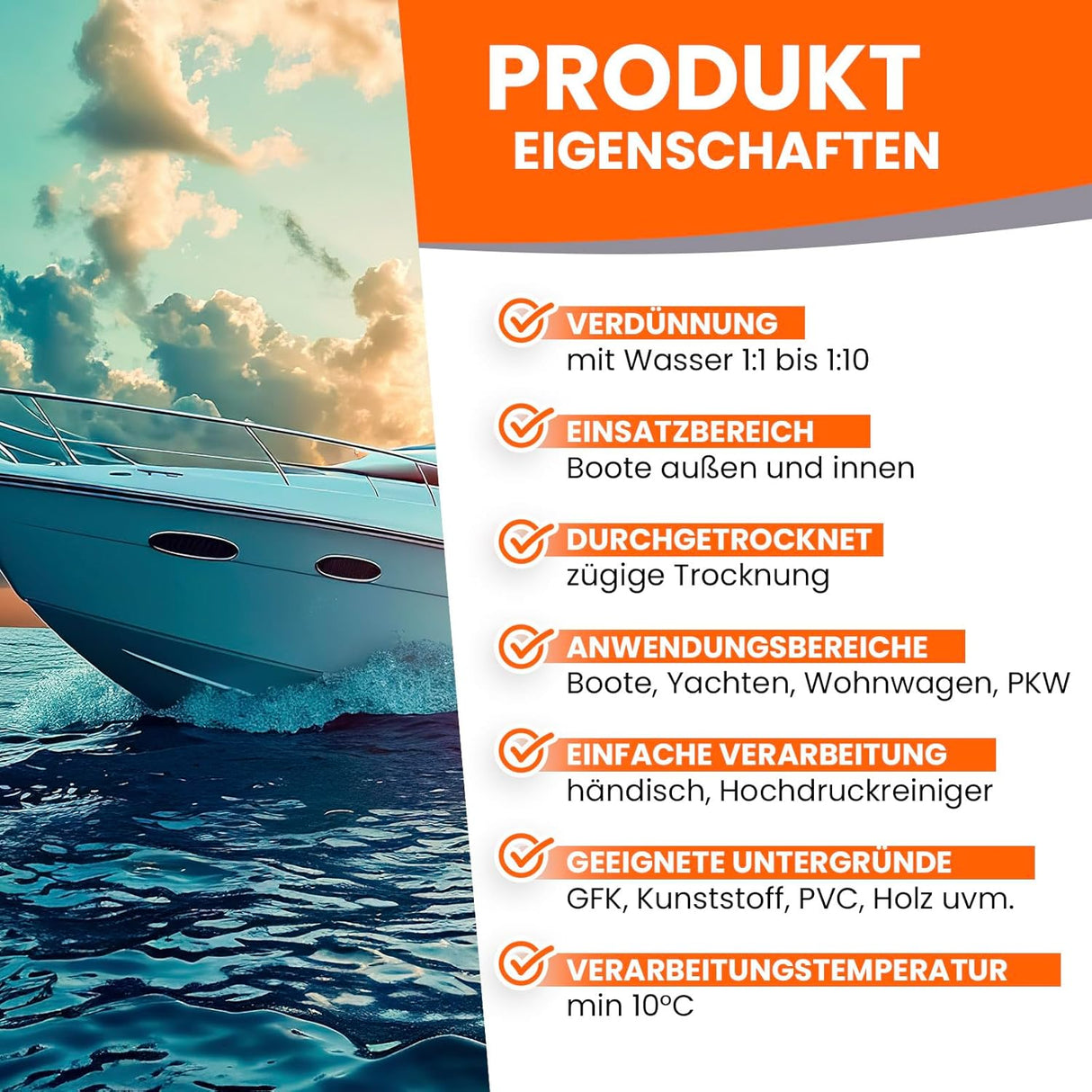 BE-716 Bootsreiniger Set Konzentrat + Bürste