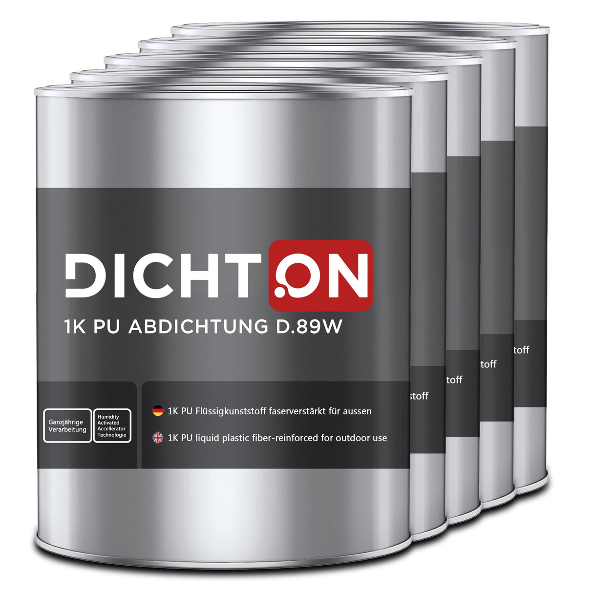 D.89W 1K PU Abdichtung in grau faserverstärkt für aussen