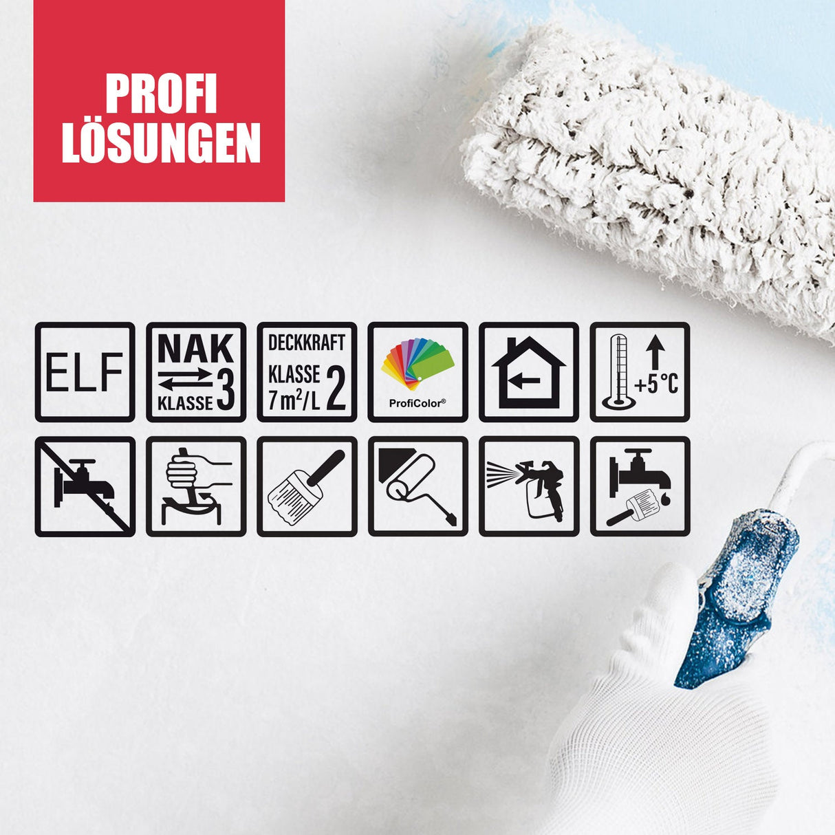 D.49W Anti Schimmel Farbe in matt weiß oder tönbar