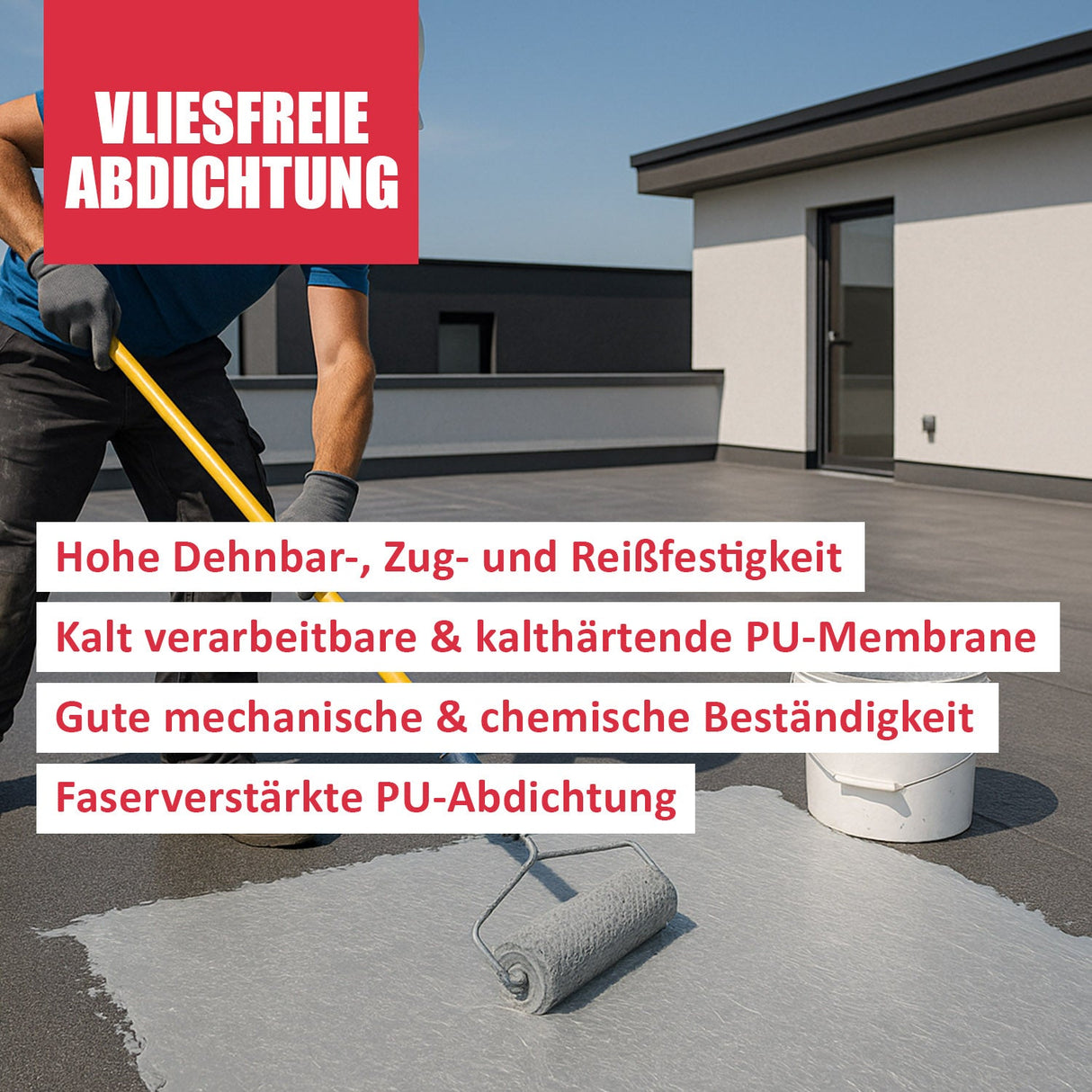 D.89W 1K PU Abdichtung in grau faserverstärkt für aussen