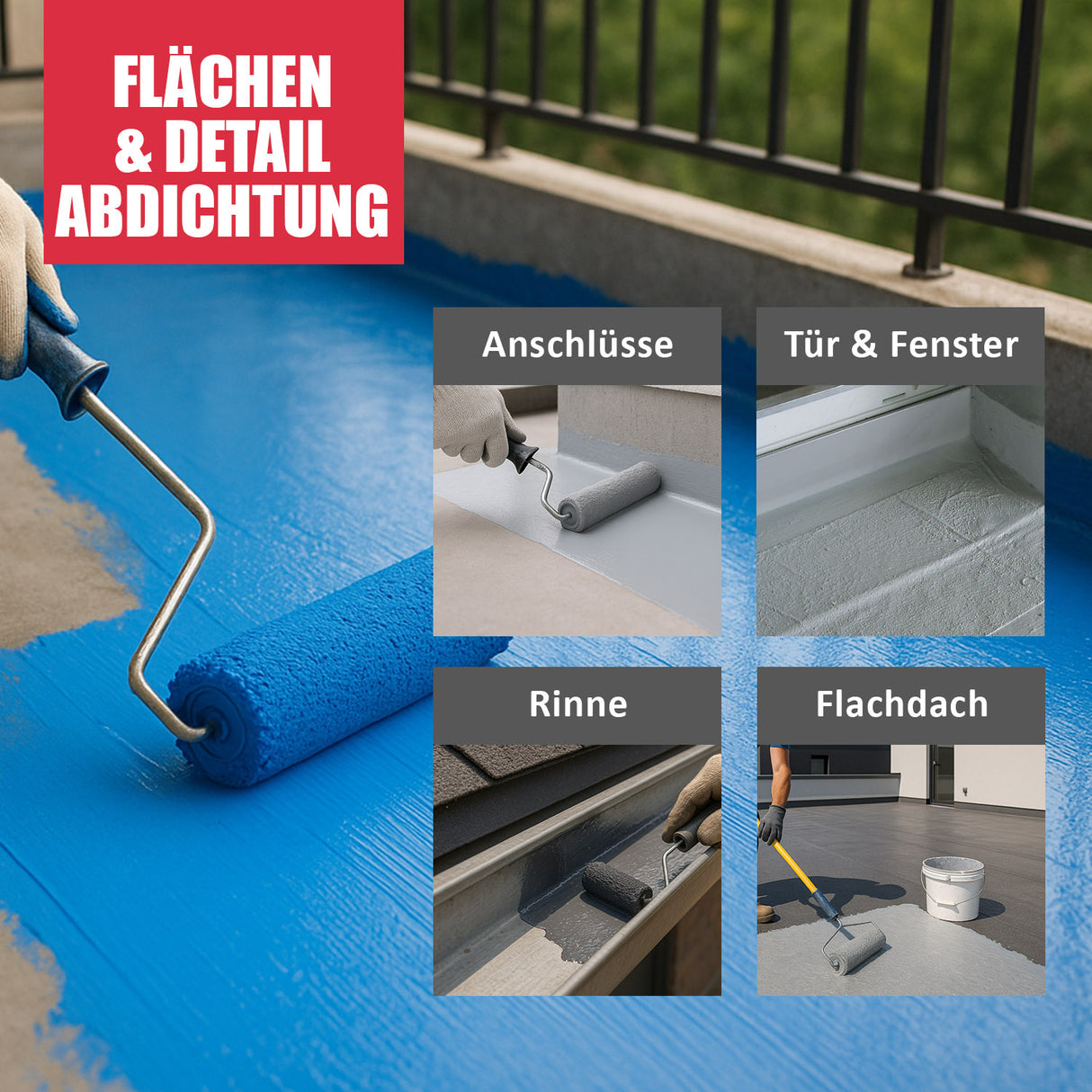 D.90W 1K PU Abdichtung in blau für innen und aussen