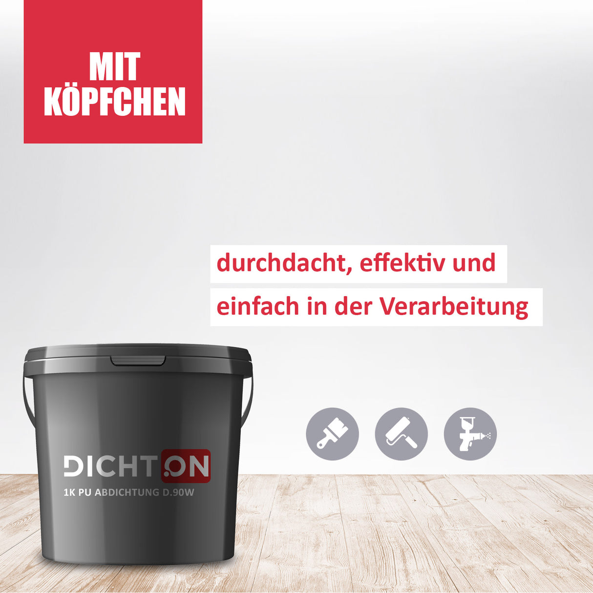 D.90W 1K PU Abdichtung in blau für innen und aussen