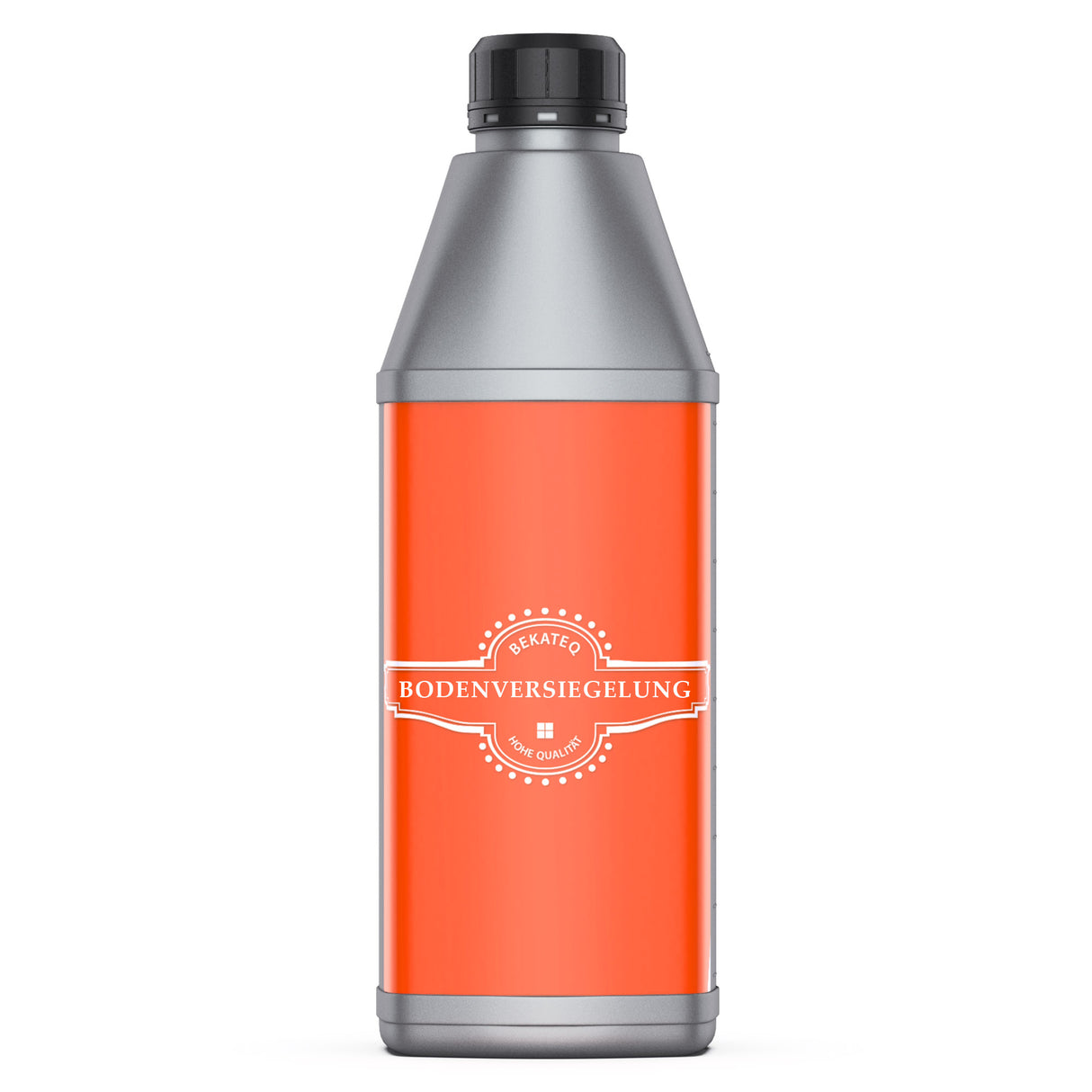 Flasche mit Bodenversiegelungsetikett.