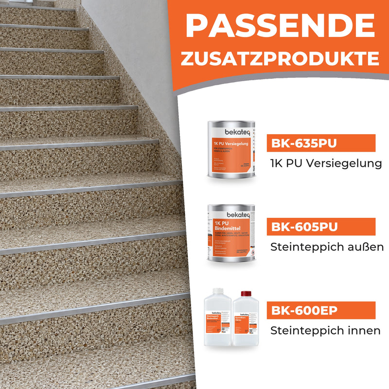 BK-610PU Steinteppich Set für Wand, Sockel, Treppe