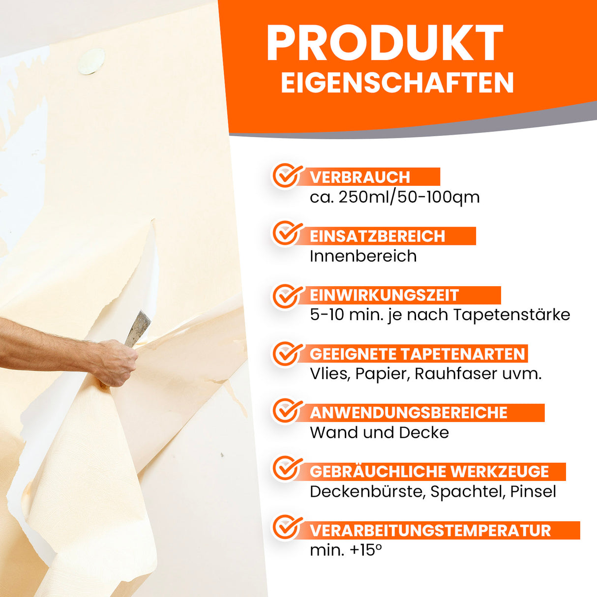 Produktmerkmale für Tapetenkleister.