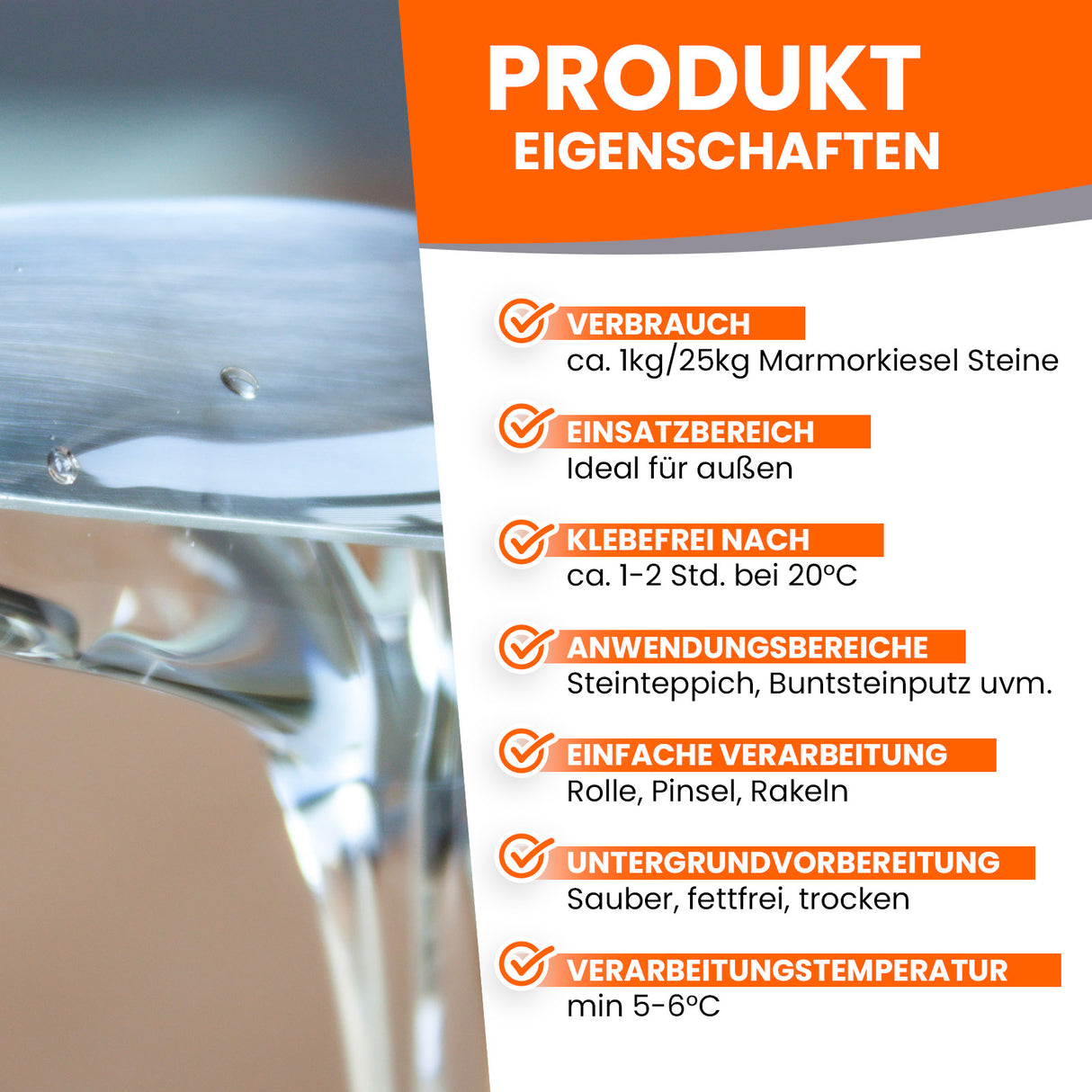 Epoxidharz mit Produkteigenschaften-Text.