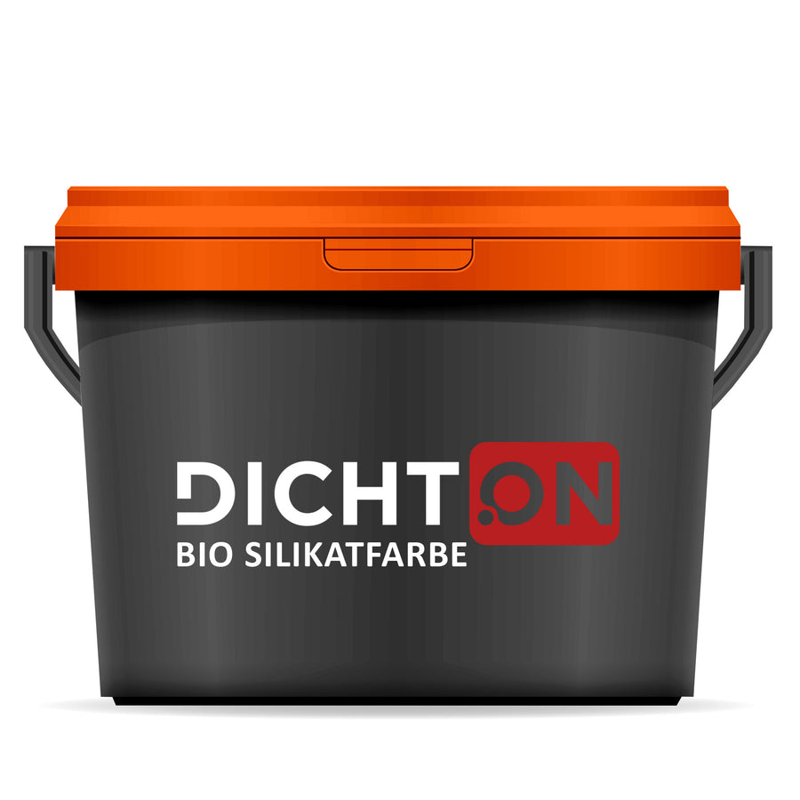 Eimer mit Bio Silikatfarbe.
