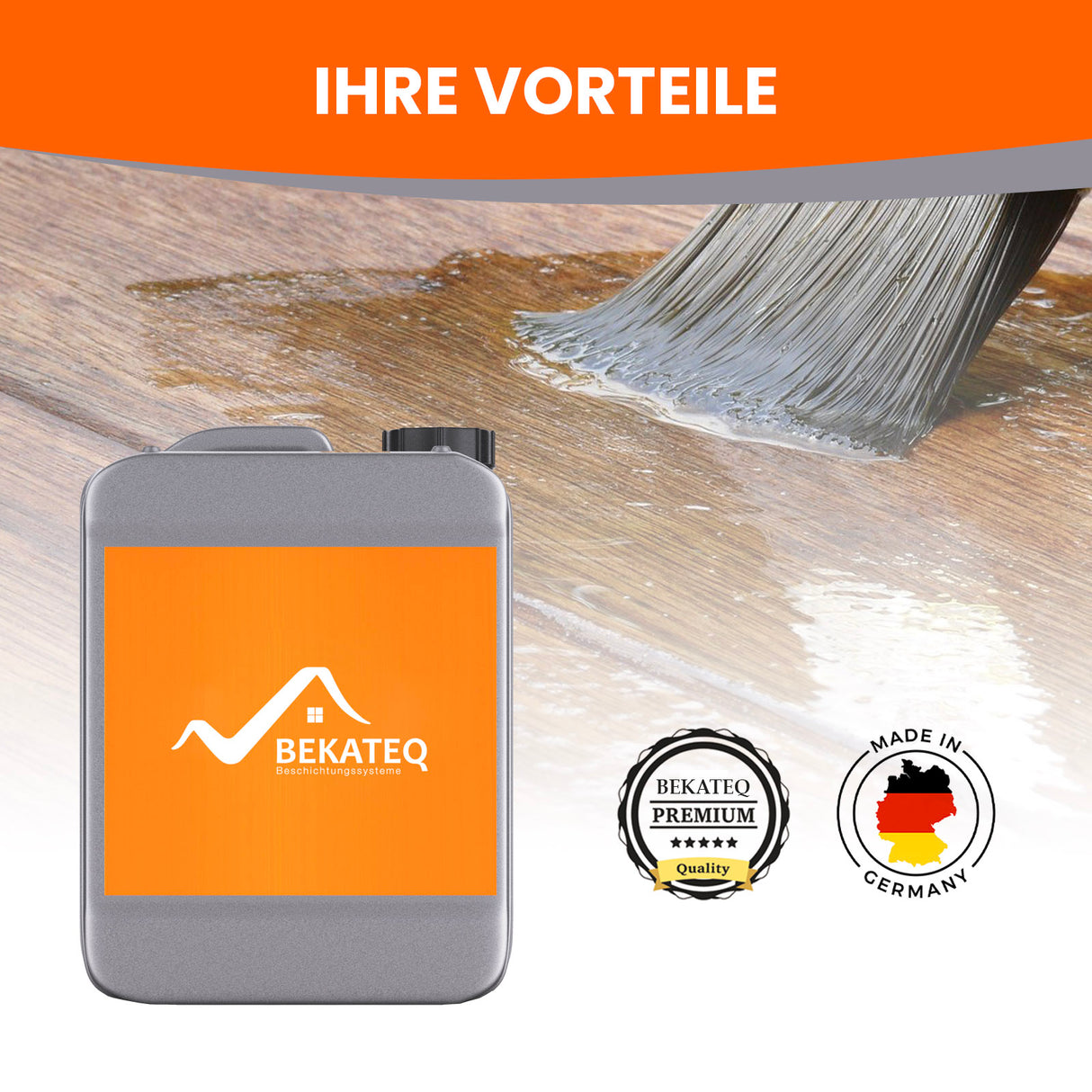 Pinsel, Holz, BEKATEQ-Behälter, Siegel.