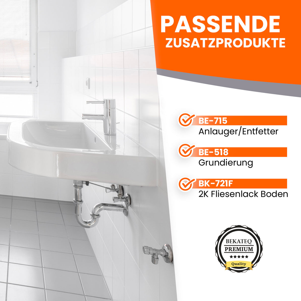 Waschbecken, Fliesen, Produktliste, BEKATEQ.