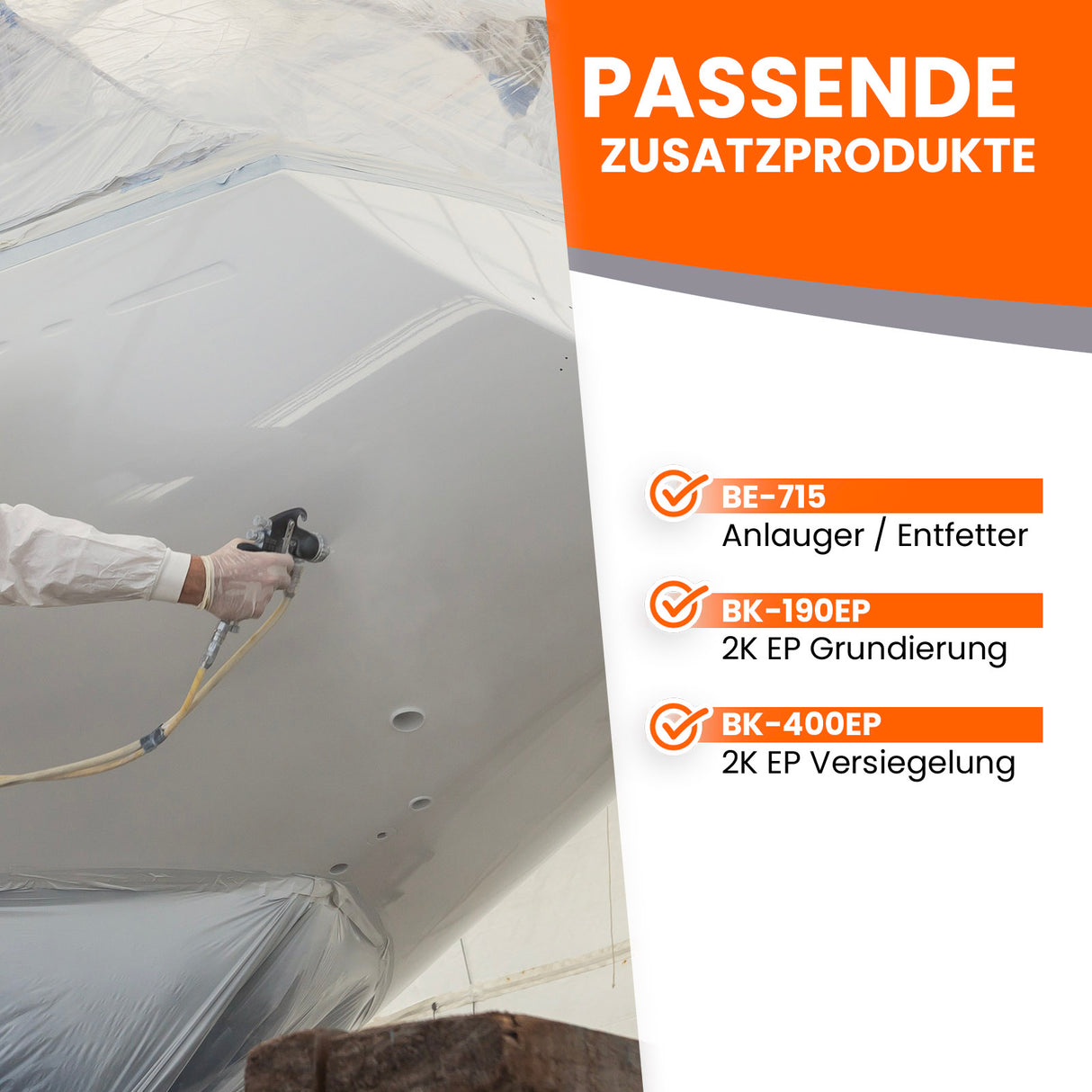 Person sprüht Farbe auf Oberfläche.