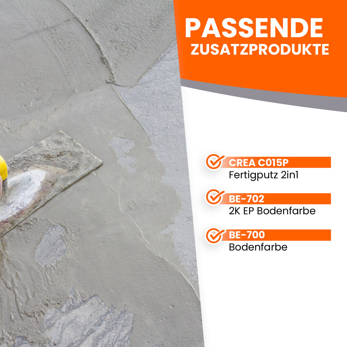 Bodenbeschichtung mit Produktinformationen.