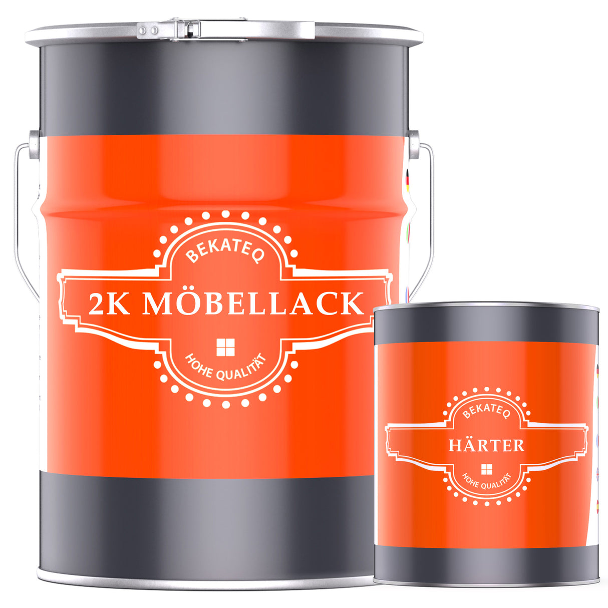 Zwei Dosen BEKATEQ Möbellack.