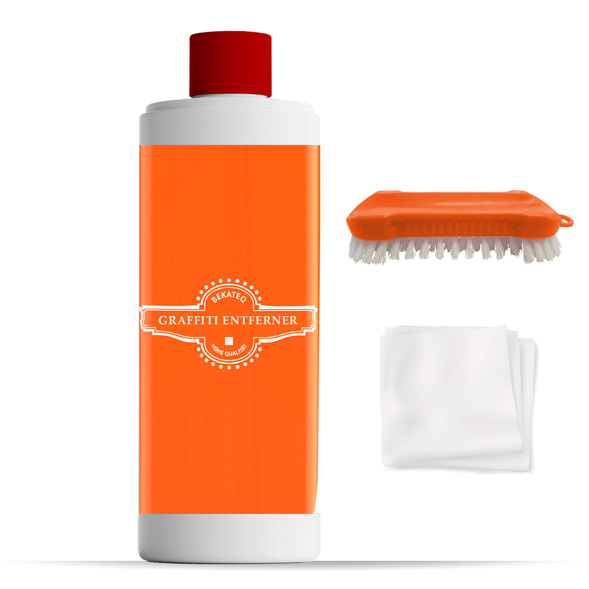 Graffiti-Entferner, Bürste, Tuch-Set.