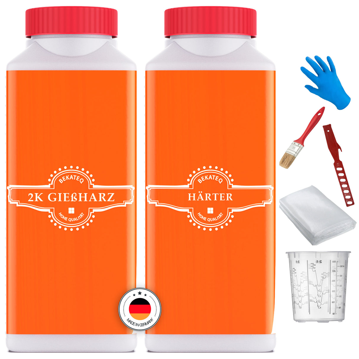 Epoxidharz-Set mit Zubehör.