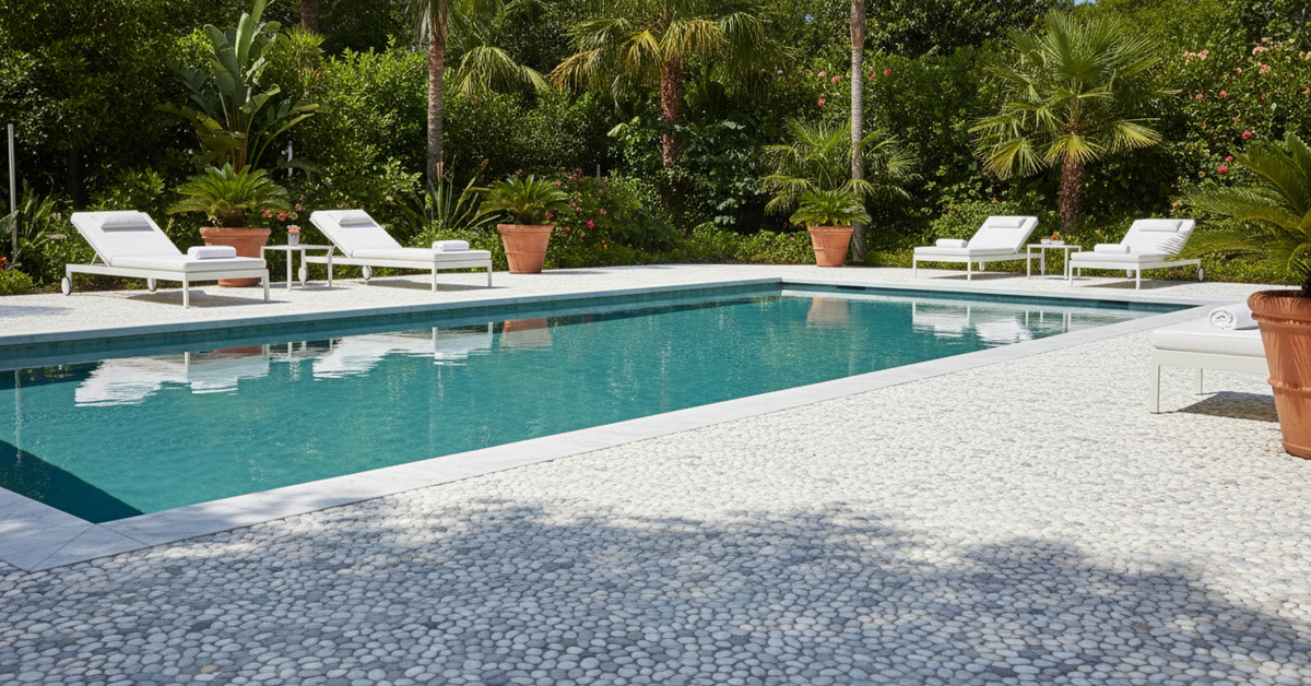 Steinteppich Pool