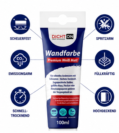 D.63W Wandfarbe Ausbesserungsfarbe weiß