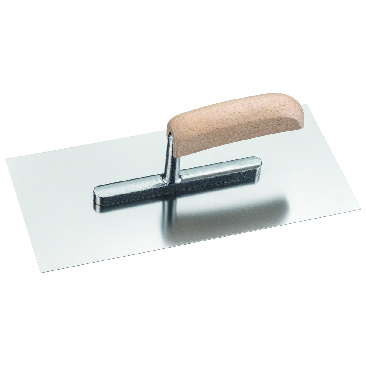 BE-60W Glättkelle 27x30cm aus Stahlblech mit Holzgriff