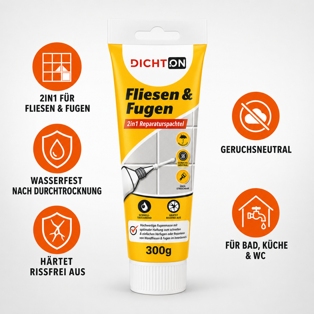 D.61W Fliesen- und Fugenreparaturspachtel 2in1