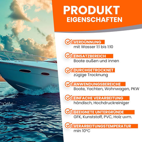 BE-716 Bootsreiniger Set Konzentrat + Bürste