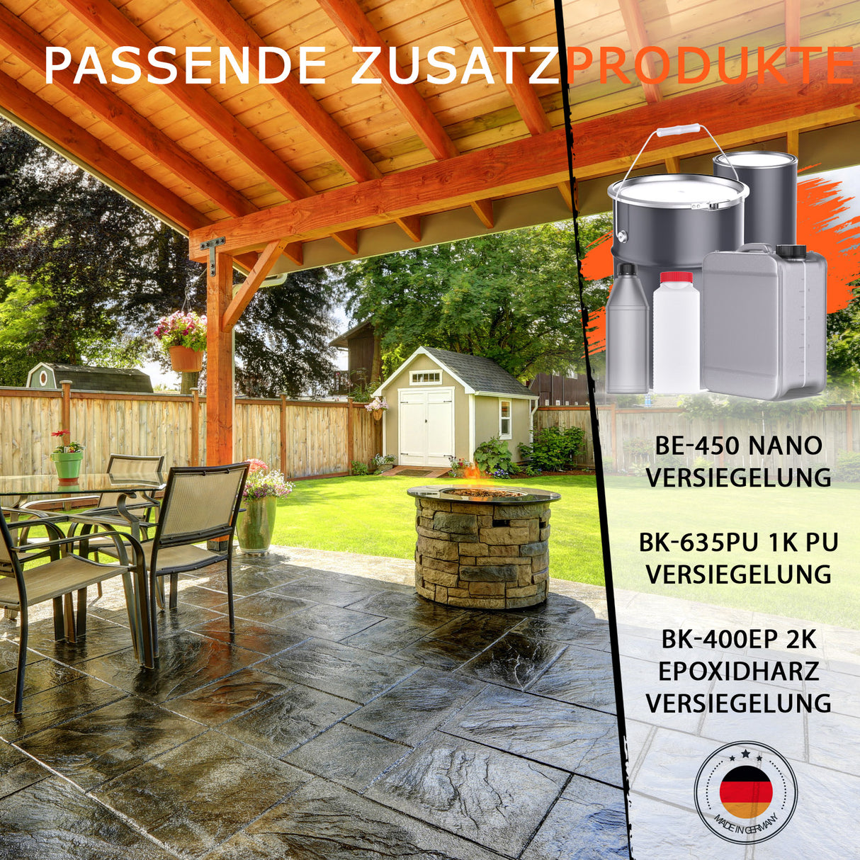 Terrasse, Zusatzprodukte, Versiegelung, Gartenhaus, Sonnenschein.
