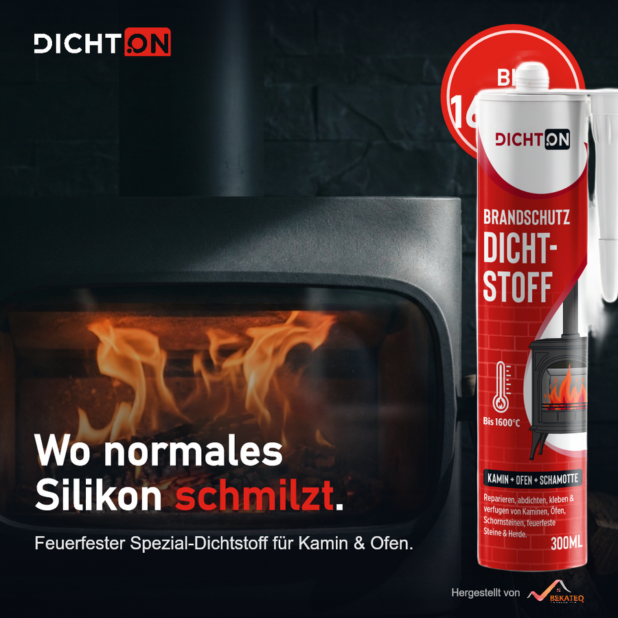 D.31W Brandschutz Dichtstoff für Kamin + Ofen + Schamotte bis 1600°C