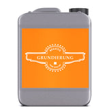 Kanister mit "Grundierung" Etikett.