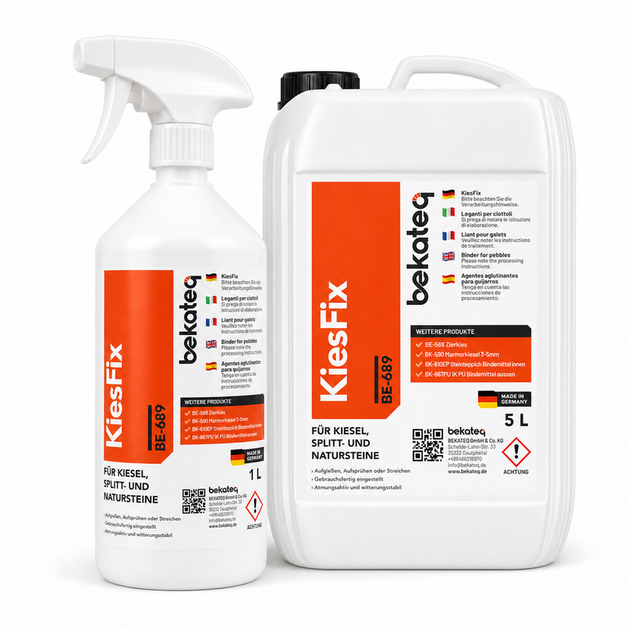 BE-689 KiesFix Bindemittel und Kleber für Kiesel, Splitt- und Natursteine