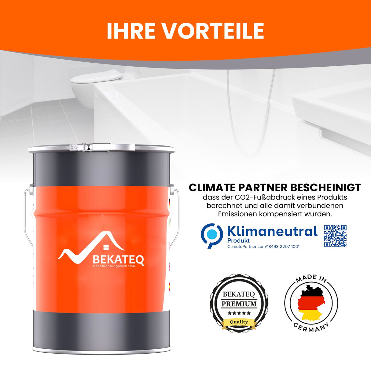 Farbeimer mit BEKATEQ-Logo.