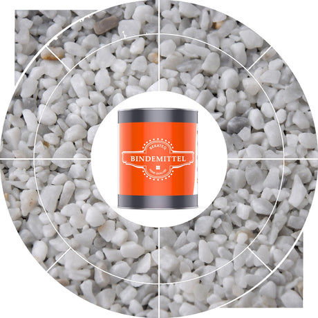 BEKATEQ Steinteppich-Set Wand Bianco Carrara Marmorkies