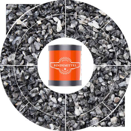 BEKATEQ Steinteppich-Set Wand Grigio Carnico Marmorkies