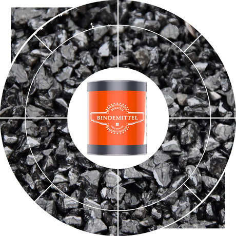 BEKATEQ Steinteppich-Set Wand Nero Ebano Marmorkies