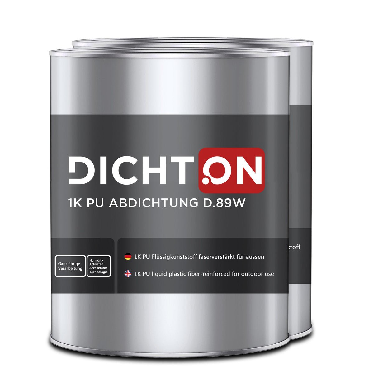 D.89W 1K PU Abdichtung in grau faserverstärkt für aussen