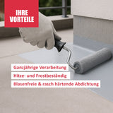 D.89W 1K PU Abdichtung in grau faserverstärkt für aussen