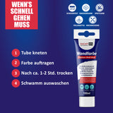 D.63W Wandfarbe Ausbesserungsfarbe weiß