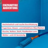 D.90W 1K PU Abdichtung in blau für innen und aussen