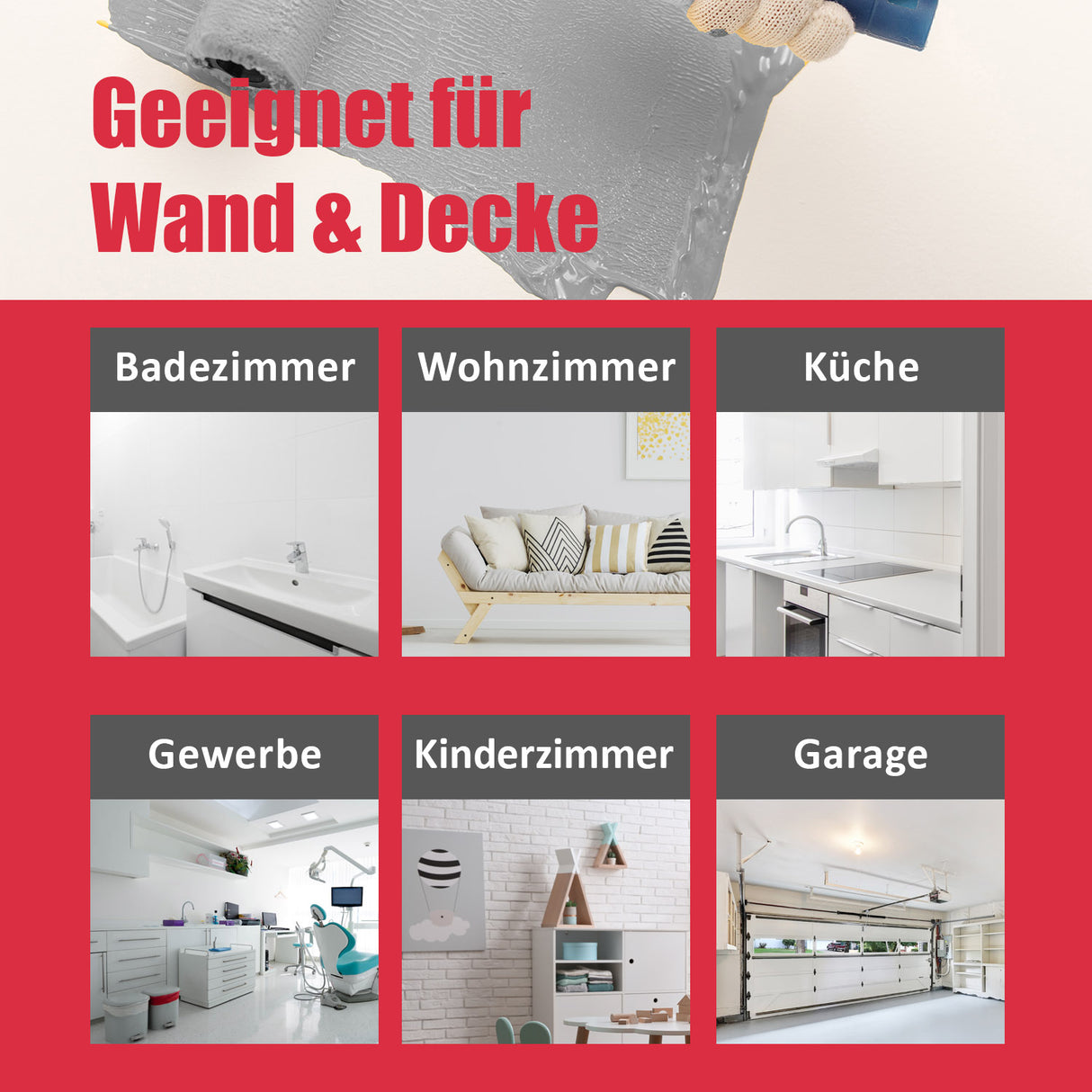 Anwendungsmöglichkeiten für Farben und Lacke.