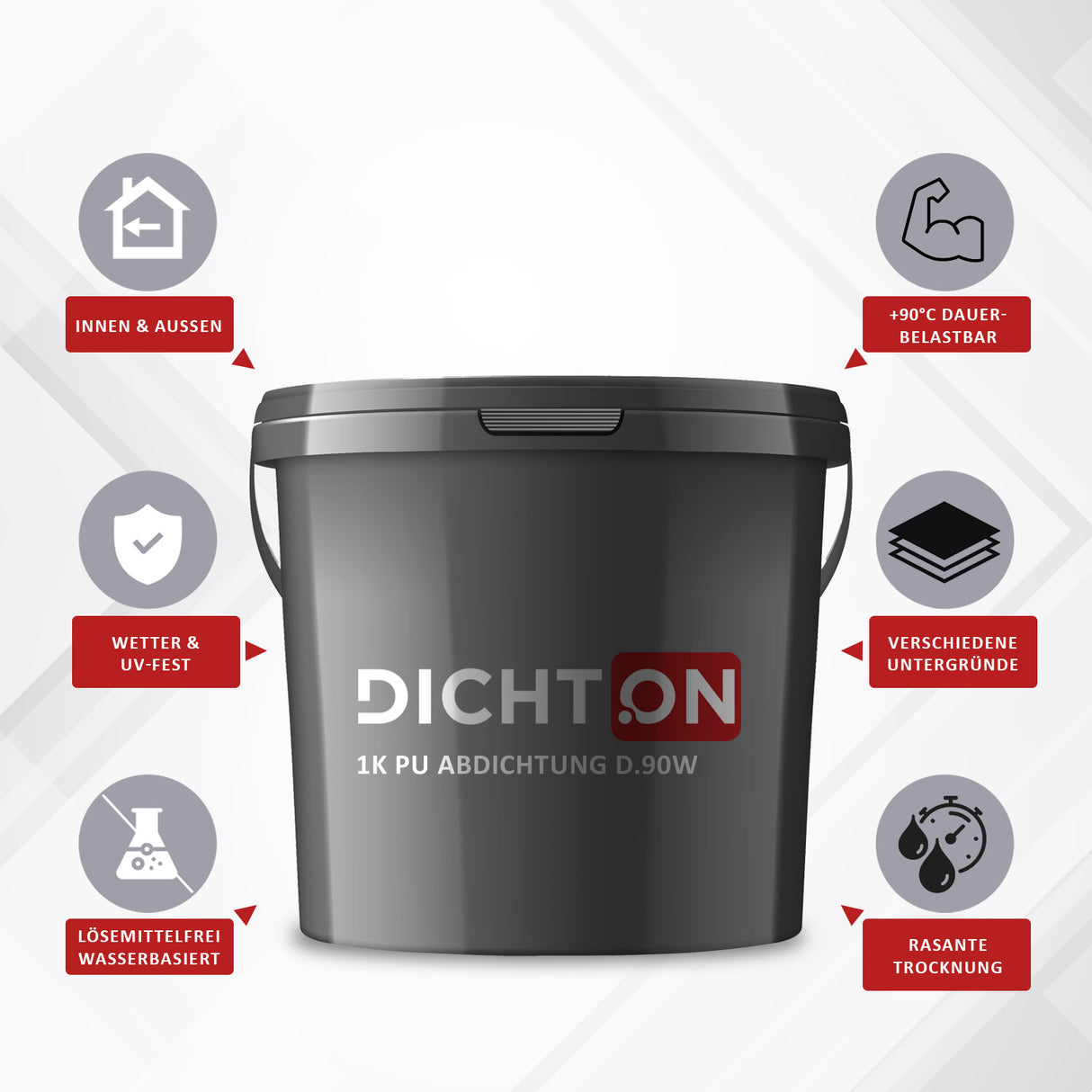 D.90W 1K PU Abdichtung in blau für innen und aussen