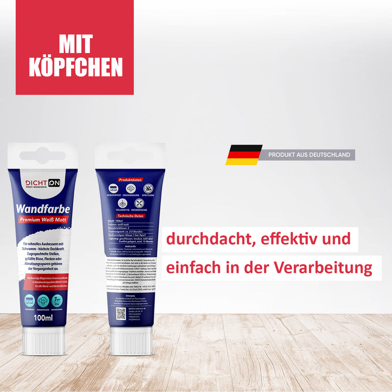 D.63W Wandfarbe Ausbesserungsfarbe weiß