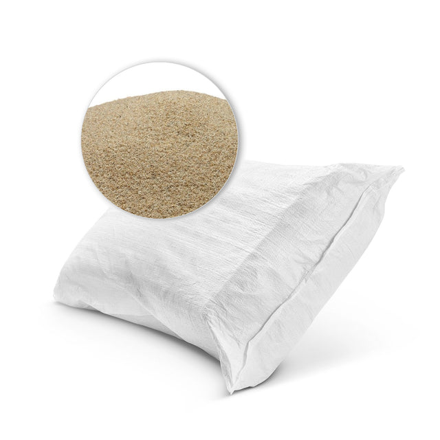 Sandsack mit Sandnahaufnahme.