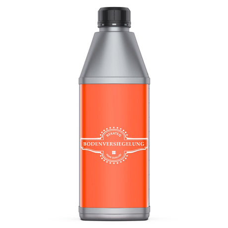 Flasche mit Bodenversiegelungsetikett.
