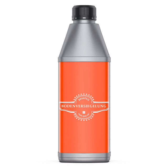 Flasche mit Bodenversiegelungsetikett.