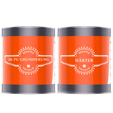 Zwei Dosen mit Beschriftung.