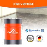 Farbkanister, BEKATEQ-Logo, Vorteile, Siegel.