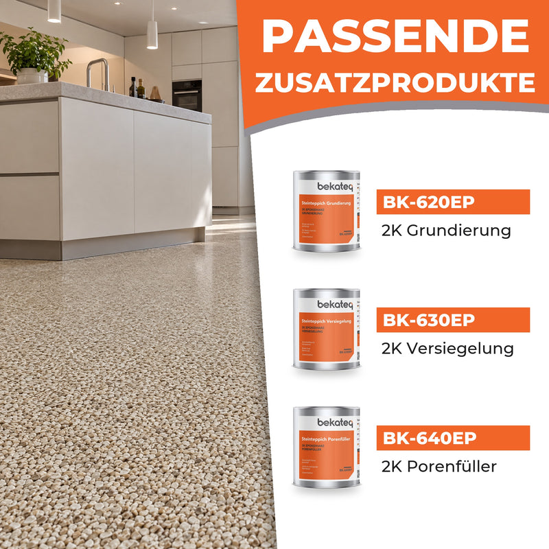 BK-600EP Steinteppich Set innen mit Bindemittel