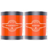 Zwei Dosen Bindemittel und Härter.