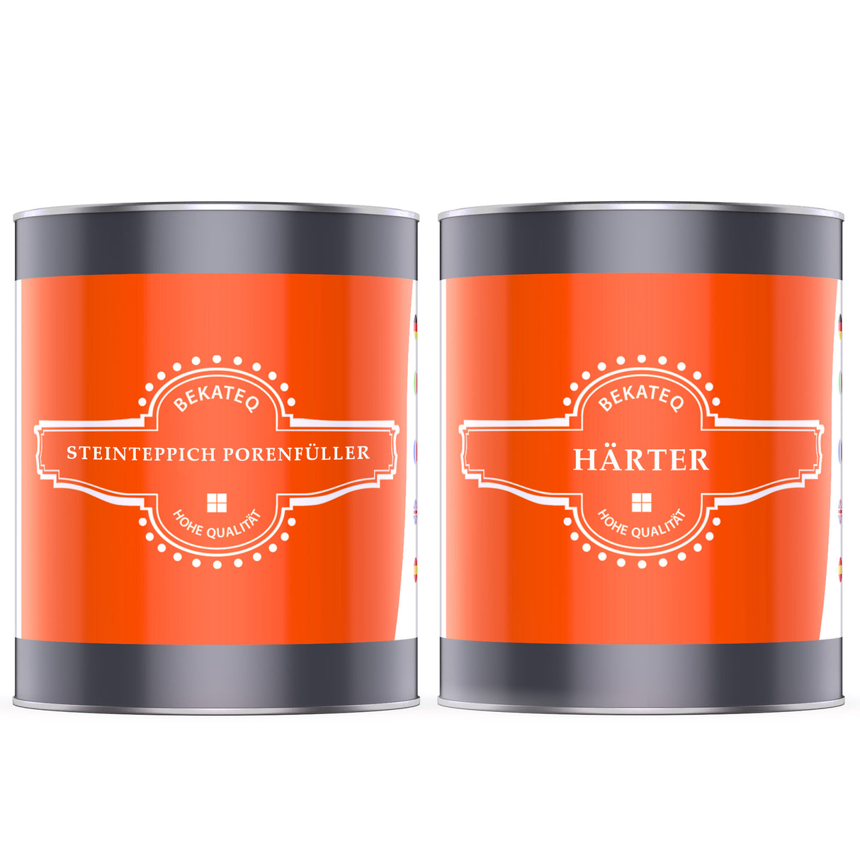 Zwei Dosen mit BEKATEQ-Produkten.