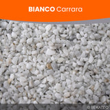 Weiße Carrara-Kieselsteine von BEKATEQ.