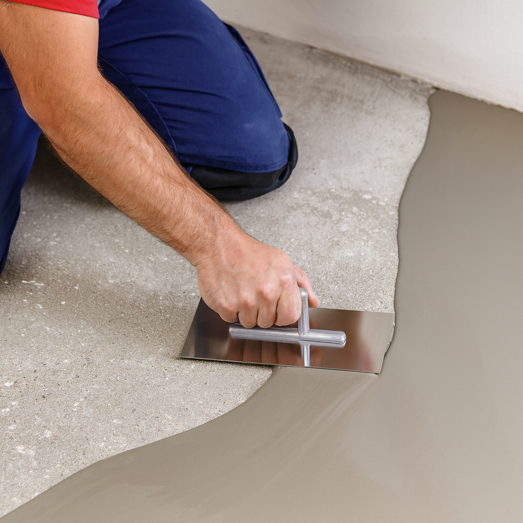 BE-60W Glättkelle 27x30cm aus Stahlblech mit Holzgriff