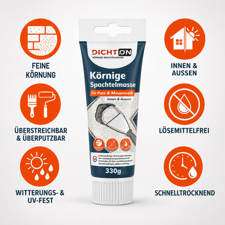 D.62W Körnige Spachtelmasse für Putz & Mauerwerk